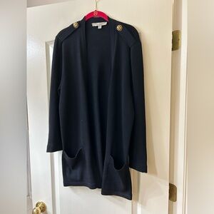 St.John Black Cardigan, Extra Long (M)